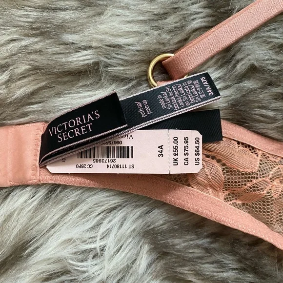SET NWT Victoria's Secret VERY SEXY Lace Push-Up Bra and Thong Panty Set - Picture 8 of 12